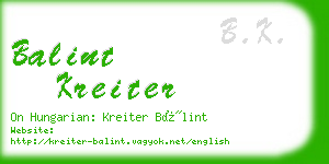 balint kreiter business card